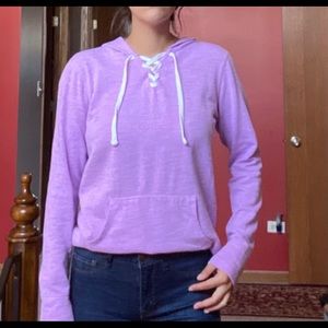 🌻3/$20🌻 SO Lilac Lace Up Hoodie